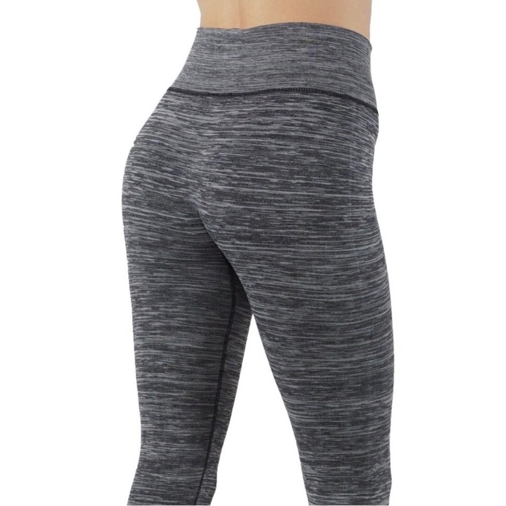 Shosho Sport Heather Gray Capri Leggings Moisture Wicking High Rise Activewear - Picture 5 of 8